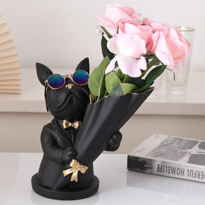 French Bulldog Floral Vase - Lily & Eden