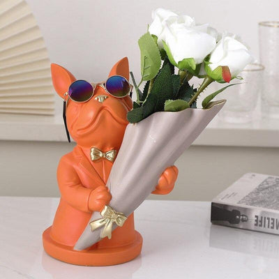 French Bulldog Floral Vase - Lily & Eden