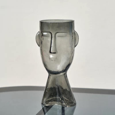 Artistic Face Handblown Glass Vase - Lily & Eden