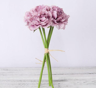 5-Pack Silk Faux Roses Artificial Flowers - Lily & Eden