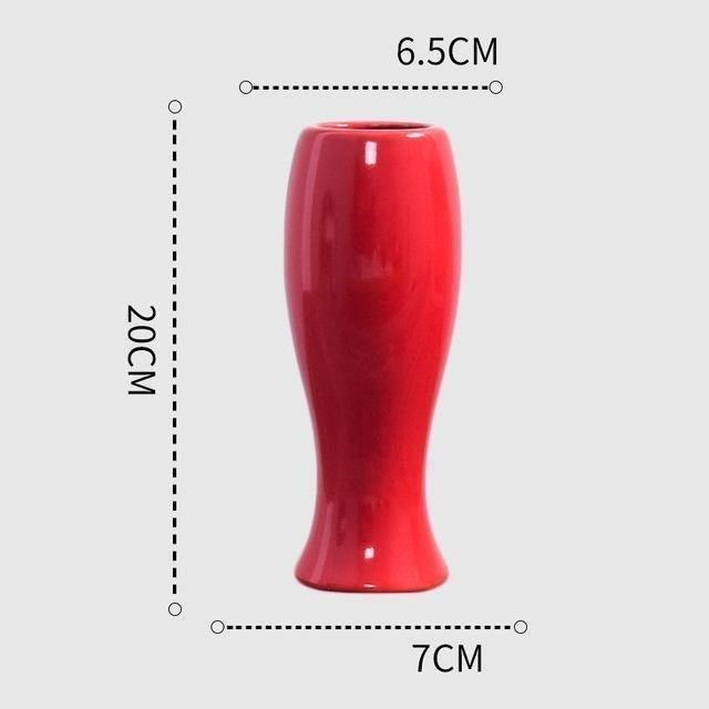 Attractive Curved Red Vases - Lily & Eden