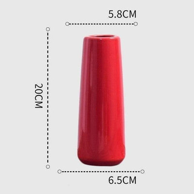 Attractive Curved Red Vases - Lily & Eden