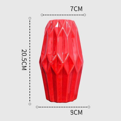 Attractive Curved Red Vases - Lily & Eden