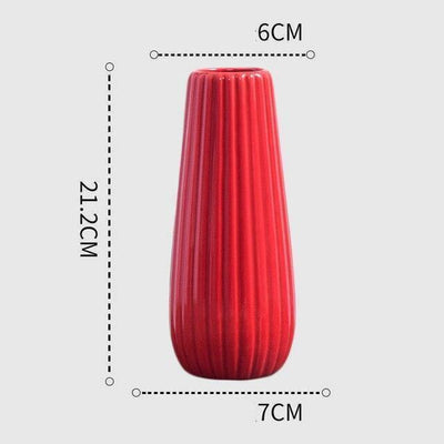 Attractive Curved Red Vases - Lily & Eden