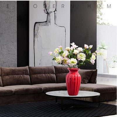Attractive Curved Red Vases - Lily & Eden