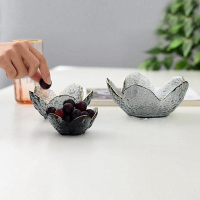 Glass Flower Petal Bowls with Texture - Lily & Eden