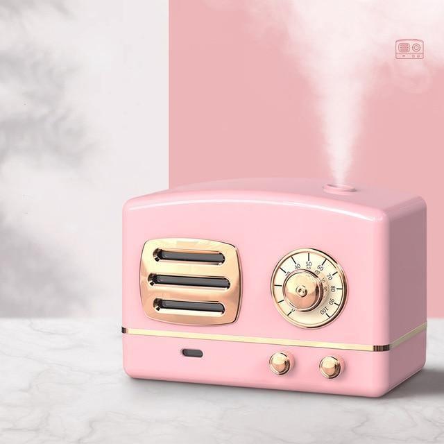 Retro Radio Aroma Diffuser Humidifier 200ml Pink | Lily & Eden