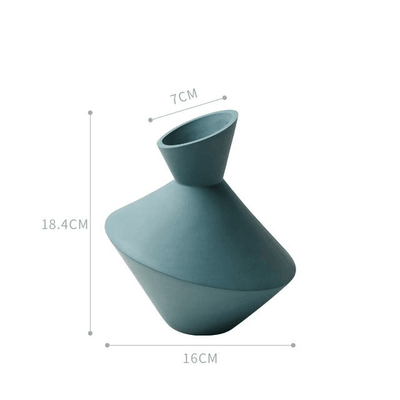 Rayne Abstract Ceramic Vases CadetBlue | Lily & Eden