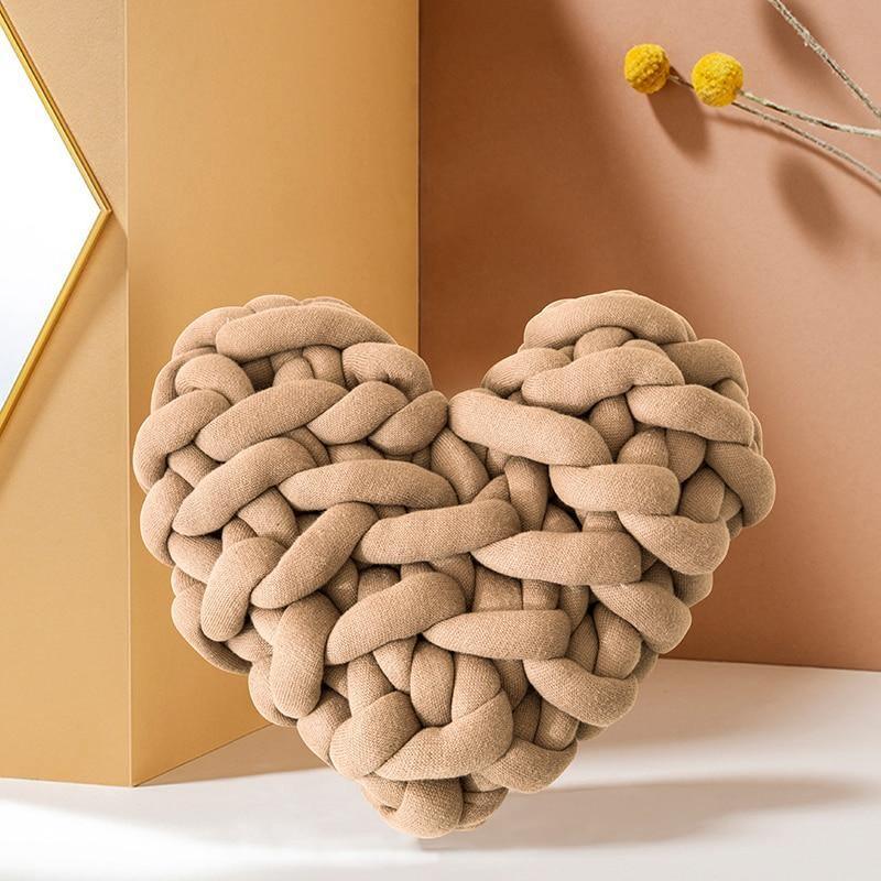 Valentine Heart Chunky Twist Throw Pillow Cushion - Lily & Eden