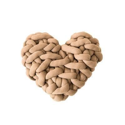 Valentine Heart Chunky Twist Throw Pillow Cushion - Lily & Eden