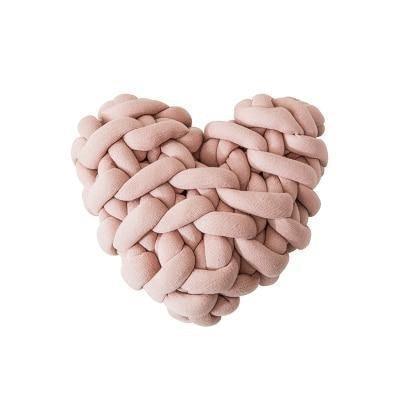 Valentine Heart Chunky Twist Throw Pillow Cushion - Lily & Eden
