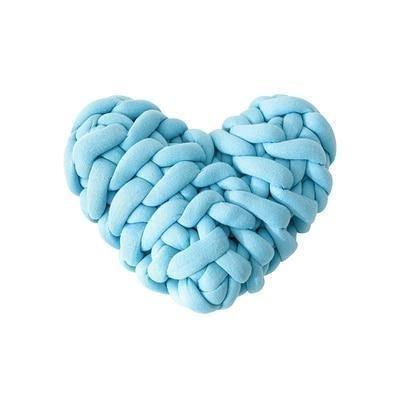 Valentine Heart Chunky Twist Throw Pillow Cushion - Lily & Eden