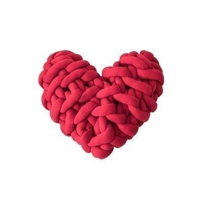 Valentine Heart Chunky Twist Throw Pillow Cushion - Lily & Eden