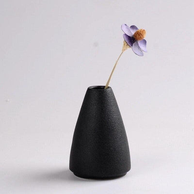 Black as Night Textured Ceramic Vases Kylix | Lily & Eden