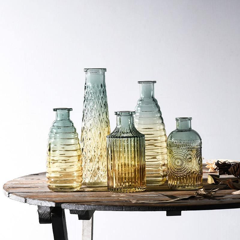 Gradient Glass Bottle Vases - Lily & Eden