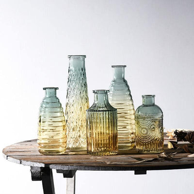 Gradient Glass Bottle Vases - Lily & Eden