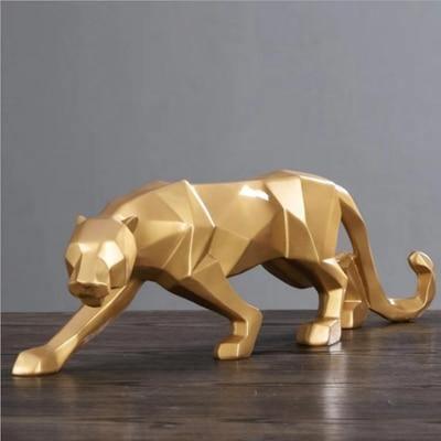 Geometric Panther Figurine Goldenrod | Lily & Eden