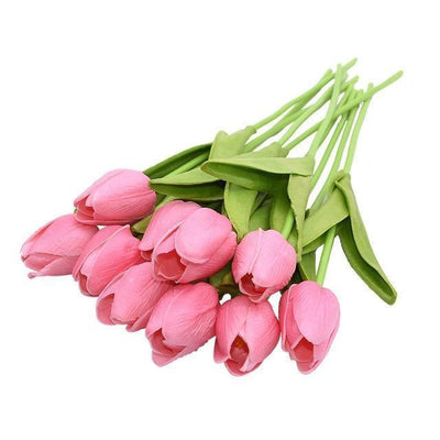 10-Piece Fake Tulips Silk Flowers - Lily & Eden