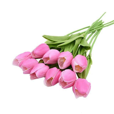 10-Piece Fake Tulips Silk Flowers - Lily & Eden