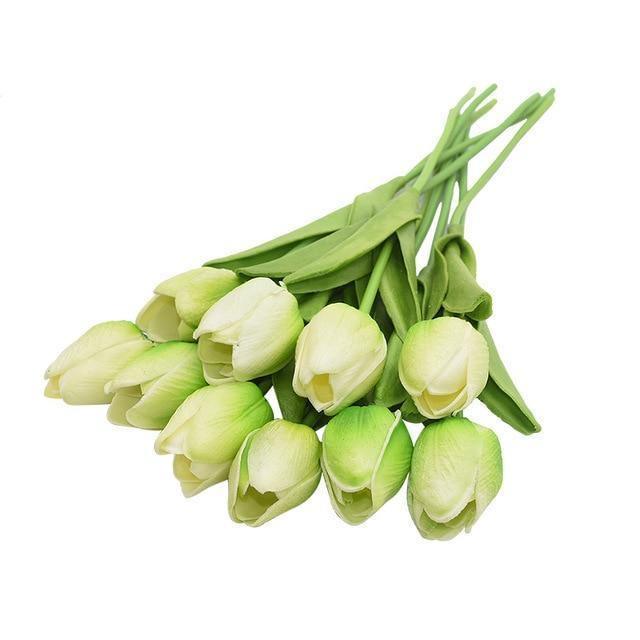 10-Piece Fake Tulips Silk Flowers - Lily & Eden