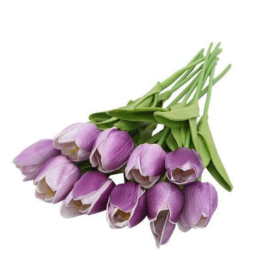10-Piece Fake Tulips Silk Flowers - Lily & Eden