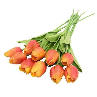 10-Piece Fake Tulips Silk Flowers - Lily & Eden