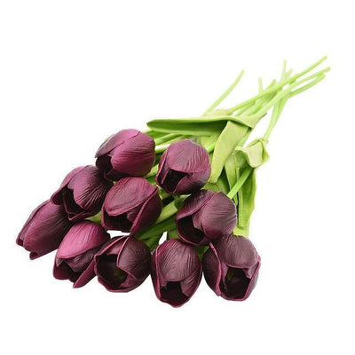 10-Piece Fake Tulips Silk Flowers - Lily & Eden