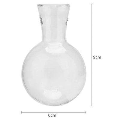 Glass Plant Vase with Vertical Wood Stand - Lily & Eden