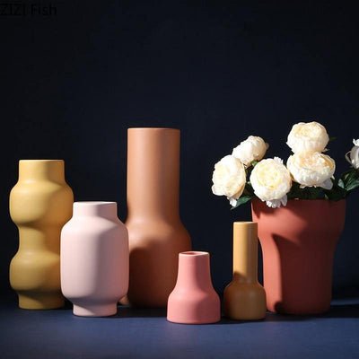 Cozy Berry Palette Clay Blossom Vase - Lily & Eden