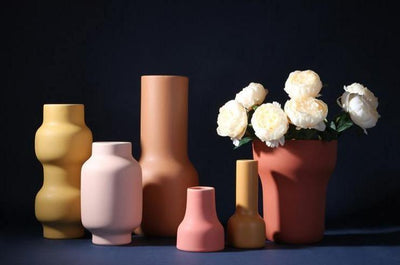Cozy Berry Palette Clay Blossom Vase - Lily & Eden