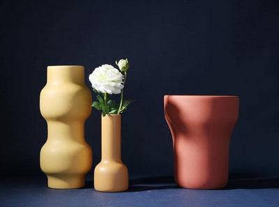Cozy Berry Palette Clay Blossom Vase - Lily & Eden