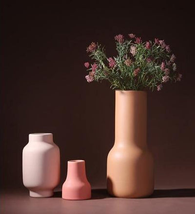 Cozy Berry Palette Clay Blossom Vase - Lily & Eden