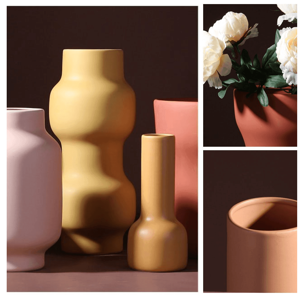 Cozy Berry Palette Clay Blossom Vase - Lily & Eden