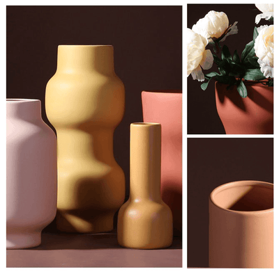 Cozy Berry Palette Clay Blossom Vase - Lily & Eden