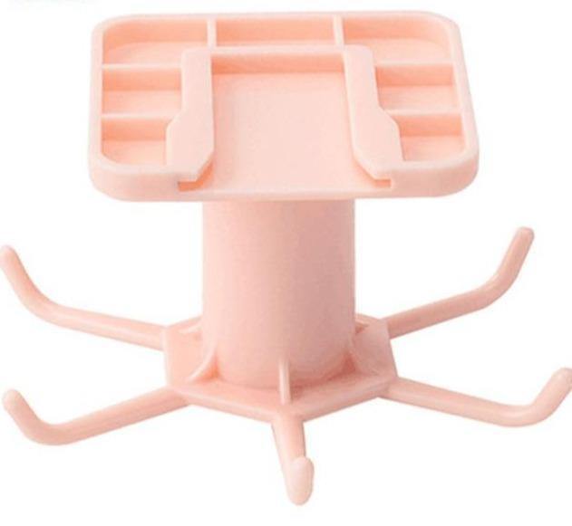 Under-Counter Rotating Kitchen Utensil Storage 6-Hook Organizer - Lily & Eden