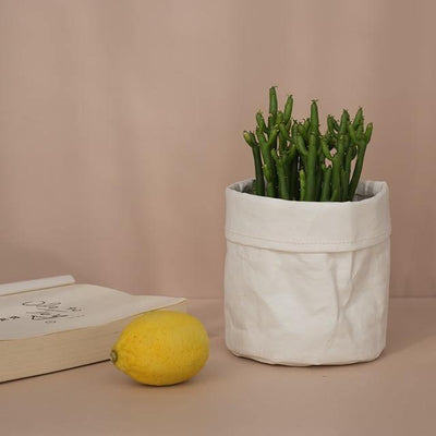 Rustic Cloth Planter Basket Cream / Small | Lily & Eden