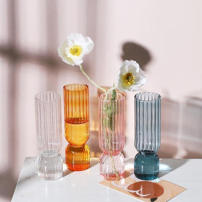 Inverted Colorful Glass Vase - Lily & Eden