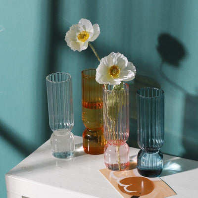 Inverted Colorful Glass Vase - Lily & Eden