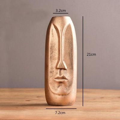 Abstract Long Face Ceramic Vase Peru / Elongated | Lily & Eden
