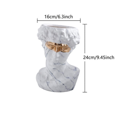 Ceramic David Head Planter Pot Sculpture - Lily & Eden