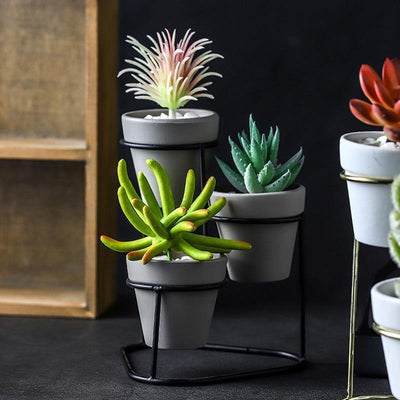 Ceramic Planters with Stand - Lily & Eden