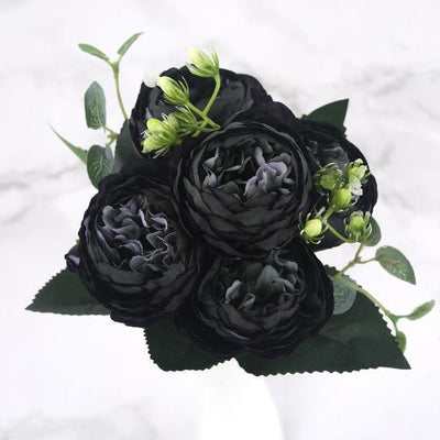 9-Piece Faux Silk Peonies Artificial Flowers - Lily & Eden