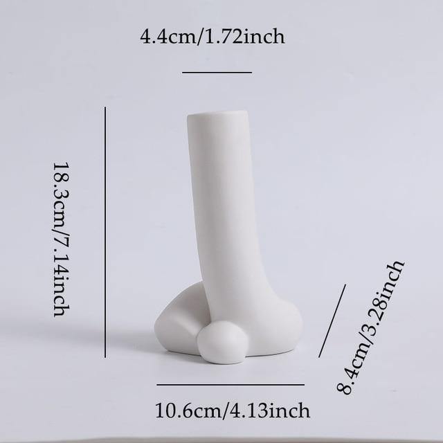 Sleek Ceramic Human Shape Vases - Lily & Eden