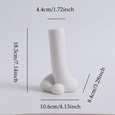 Sleek Ceramic Human Shape Vases - Lily & Eden