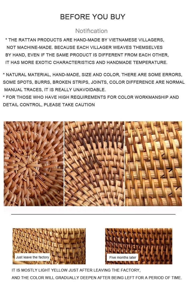 Handcrafted Rattan Vase - Lily & Eden