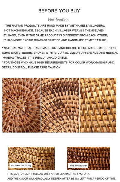 Handcrafted Rattan Vase - Lily & Eden