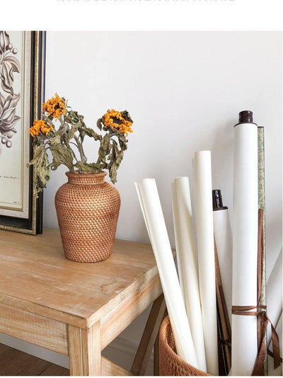 Handcrafted Rattan Vase - Lily & Eden