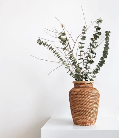 Handcrafted Rattan Vase - Lily & Eden