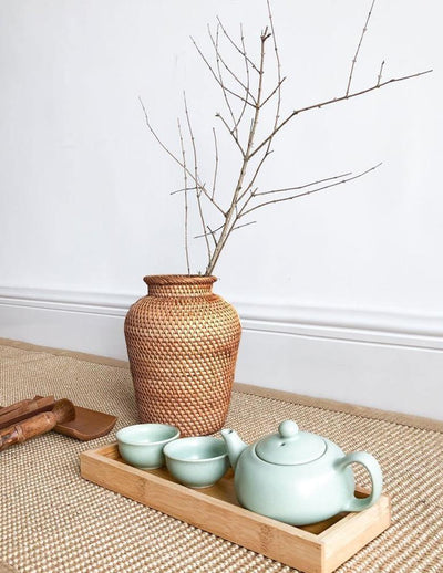 Handcrafted Rattan Vase - Lily & Eden