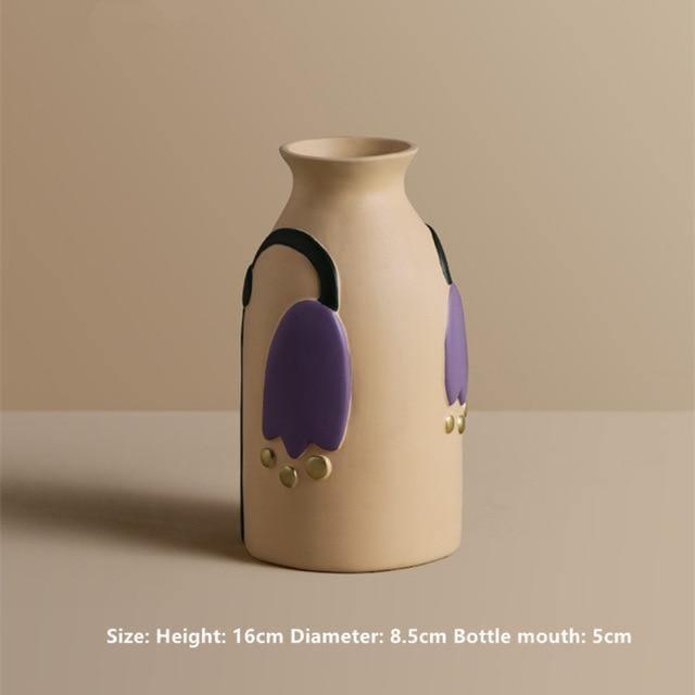 Ceramic Flower Vases with Cutout Design - Lily & Eden